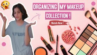 Organizing my makeup collection  How to organize my makeup wardrobesubscribe makeuplover [upl. by Akcebar392]