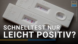 CoronaSchnelltest nur ganz leicht positiv  Was bedeutet das [upl. by Paige165]