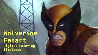 Wolverine Fanart  Digital Painting Timelpse in Paintstorm Studio [upl. by Eziechiele]