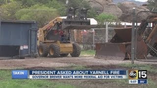 President asked about Yarnell Hill Fire [upl. by Ruosnam]