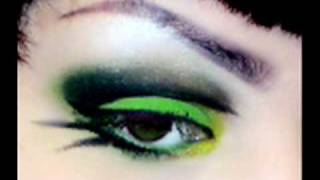 Goth Green Makeup Tutorial [upl. by Magulac24]