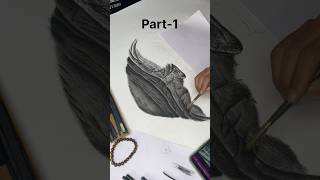 Aghori Charcoal sketch  Realistic Portrait  How To Draw  art charcoal drawing artist [upl. by Inaoj]