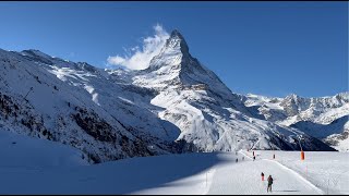 4K Switzerland Zermatt Skiing in January [upl. by Ericksen]