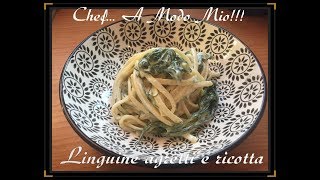 Linguine con agretti e ricotta piatto primaverile e veloce [upl. by Abigale]