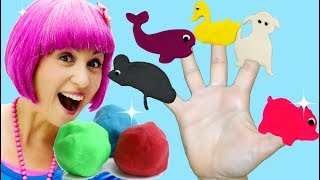 Daddy Finger Family Song  Five Finger Play Doh Animal Family  Rhymes For Children  Debbie Doo [upl. by Aniar604]