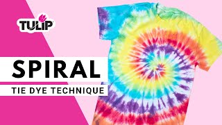 How to Spiral Tie Dye Technique with Tulip [upl. by Enenaej494]