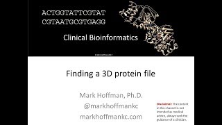 Clinical BIoinformatics  Finding 3d protein file [upl. by Etterb]