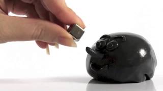 Magnet Xtreme magnetic putty swallows and reacts to a strong magnet [upl. by Telford501]