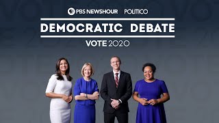 WATCH The PBS NewsHourPOLITICO Democratic Debate [upl. by Elahcim]