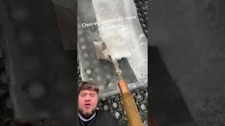 ASMR CHISELING ICE IS CRAZY shorts [upl. by Odawa]