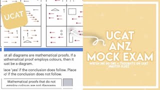 UCAT ANZ MOCK EXAM  watch me do a UCAT mock and what do I think of UCAT Masterclass [upl. by Norac]