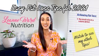 Nutritionist and Dietitians Easy Fat Loss Tips for 2021 [upl. by Dammahom]