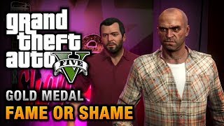 GTA 5  Mission 22  Fame or Shame 100 Gold Medal Walkthrough [upl. by Airottiv]