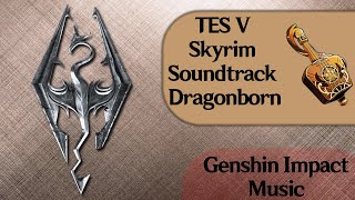 Venti Genshin Impact Music  Floral Zither  TES V  Skyrim Soundtrack Dragonborn [upl. by Nyladnor]