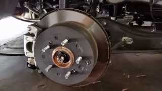 2014 Kia Sportage SUV  Checking Rear Disc Brake Pads  Rotor Caliper amp Bracket [upl. by Llertnauq659]