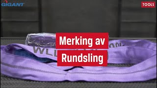 Merking av rundsling [upl. by Erdnoid]