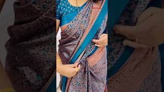 साध्या साडीत छान दिसा 😍  Easy way to draping Simple Sari 😃  prkiduniya [upl. by Falo]