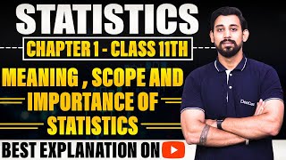 Meaning Scope and Importance of Statistics  Chapter 1  Introduction  Class 11  One Shot [upl. by Ben]