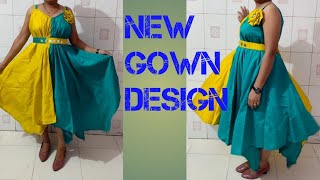 New gown design cutting and stitching  gown design cutting and stitching [upl. by Inalem]