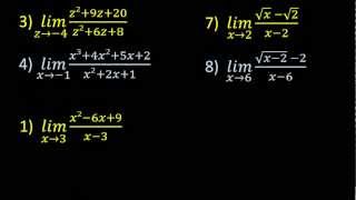 Cálculo 1  Limites  Exercícios Exemplos resolvidos indeterminação 00 parte 1 [upl. by Alexei888]