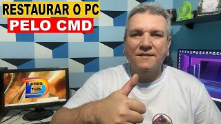 Como Restaurar o PC Sistema Windows 7 pelo CMD prompt de comando [upl. by Lesser]