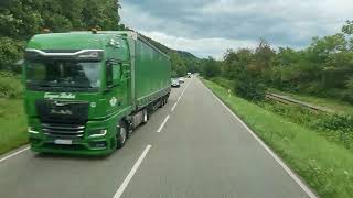 Mercedes Actros 1851 Fahrt Ebikon LU nach Donaueschingen  Lauchringen A98 bis Eberfingen [upl. by Enenej]