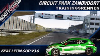 AC  Circuit Park Zandvoort  Seat Leon Cup  Trainingslauf [upl. by Porta]