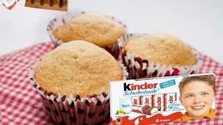 Muffin al cioccolato Kinder  La ricetta [upl. by Dazraf542]