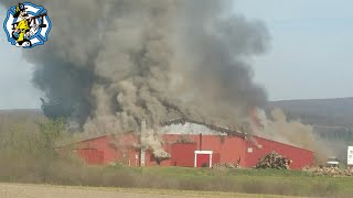 Geeseytown Community Fire Co  FineLine Cabinets Commercial Building Fire 42516 [upl. by Hough]