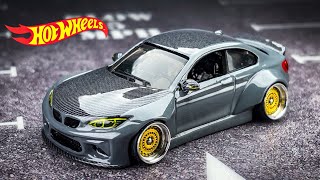 Simple Clean BMW M2 wide bodykit Hot Wheels Custom [upl. by Kimberly]