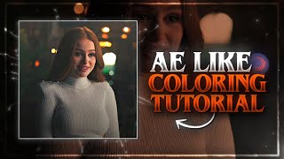 AE LIKE COLORING TUTORIAL \  alight motion cc tutorial [upl. by Nauqit]