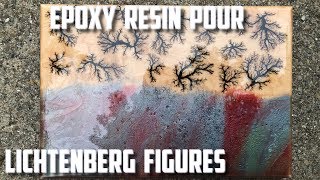 Epoxy Resin Pour Lichtenberg Figures [upl. by Hicks]