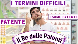 PATENTE  I TERMINI PIU DIFFICILI 2 [upl. by Lexine277]