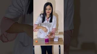 Bleach with potassium permanganate  Chemical Reaction shorts experiment science chemistry [upl. by Ddahc]