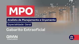 Concurso MPO  Analista de Planejamento e Orçamento Especialidade Geral  Gabarito Extraoficial [upl. by Mike]