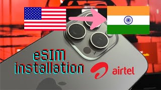 How to setup esim in India for USA purchased Iphone [upl. by Noxaj]