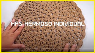 🌈INDIVIDUAL O MANTEL TEJIDO A CROCHET❤ [upl. by Akyre]