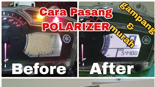 TUTORIAL PASANG POLARIZER  SPEEDOMETER SUNBURN  MX KING 150  NEGATIVE EFEK bosenOrian [upl. by Mylan686]