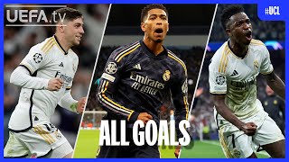 VALVERDE BELLINGHAM VINÍCIUS  All REAL MADRID 202324 GOALS to reach the UCL Final ⚽ [upl. by Ause]