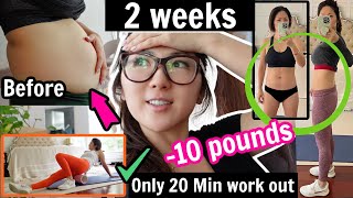 14 DAYS I LOST 10 Pounds5 Kg AFTER HAVING 3 KIDS  ONLY 20 MIN WORK OUT  WEIGHT LOSS JOURNEY ✅ [upl. by Langer10]