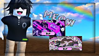 SHOWCASING THE NEW DA HOOD 🐱 CAT amp UNICORN PACK 🦄 2024 [upl. by Aivilo]