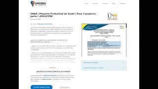 UNAD  Proyecto Profesional de Grado  Fase 2 proyecto parte I ¡SOLUCIÓN [upl. by Llacam]