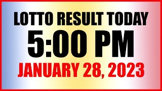 Lotto Result Today 5pm January 28 2023 Swertres Ez2 Pcso [upl. by Ploss]