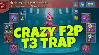 Lords Mobile  T3 rally trap is too good Insane F2P hold of 5 emperor piece account KVK action [upl. by Otnicaj728]