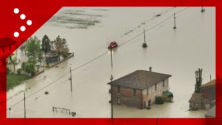 Alluvione in Emilia Romagna esonda il Sillaro a Conselice le immagini dal drone [upl. by Scarito]