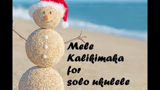 Mele Kalikimaka Fingerstyle Solo Ukulele [upl. by Jammin]