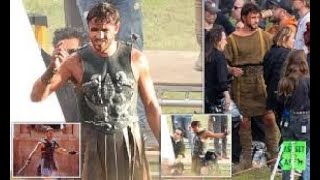 Gladiator 2 star Paul Mescal is seen in character as battered and bloodied Lucius for the FIRST time [upl. by Atinel]