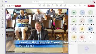 Leominster School Committee Meeting 51424 [upl. by Yetah443]