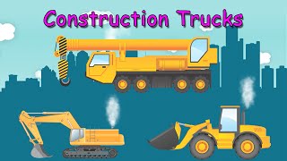 Learning Construction Vehicles  Tractors and Trucks  Flash Card Educational Kids Videos [upl. by Salisbarry]