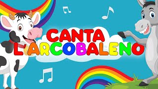 CANTA LARCOBALENO  KARAOKE  Impara litaliano cantando  Canzoni per bambini  Pamaforkids [upl. by Yeltihw]